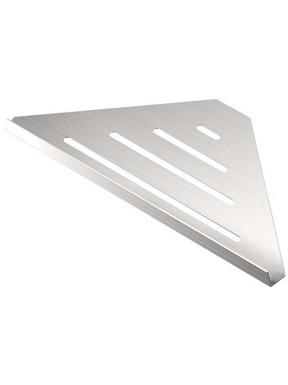13 inch Exton Shower Corner Shelf in Satin Chrome.
